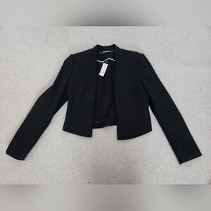 WHBM Cropped Black Blazer